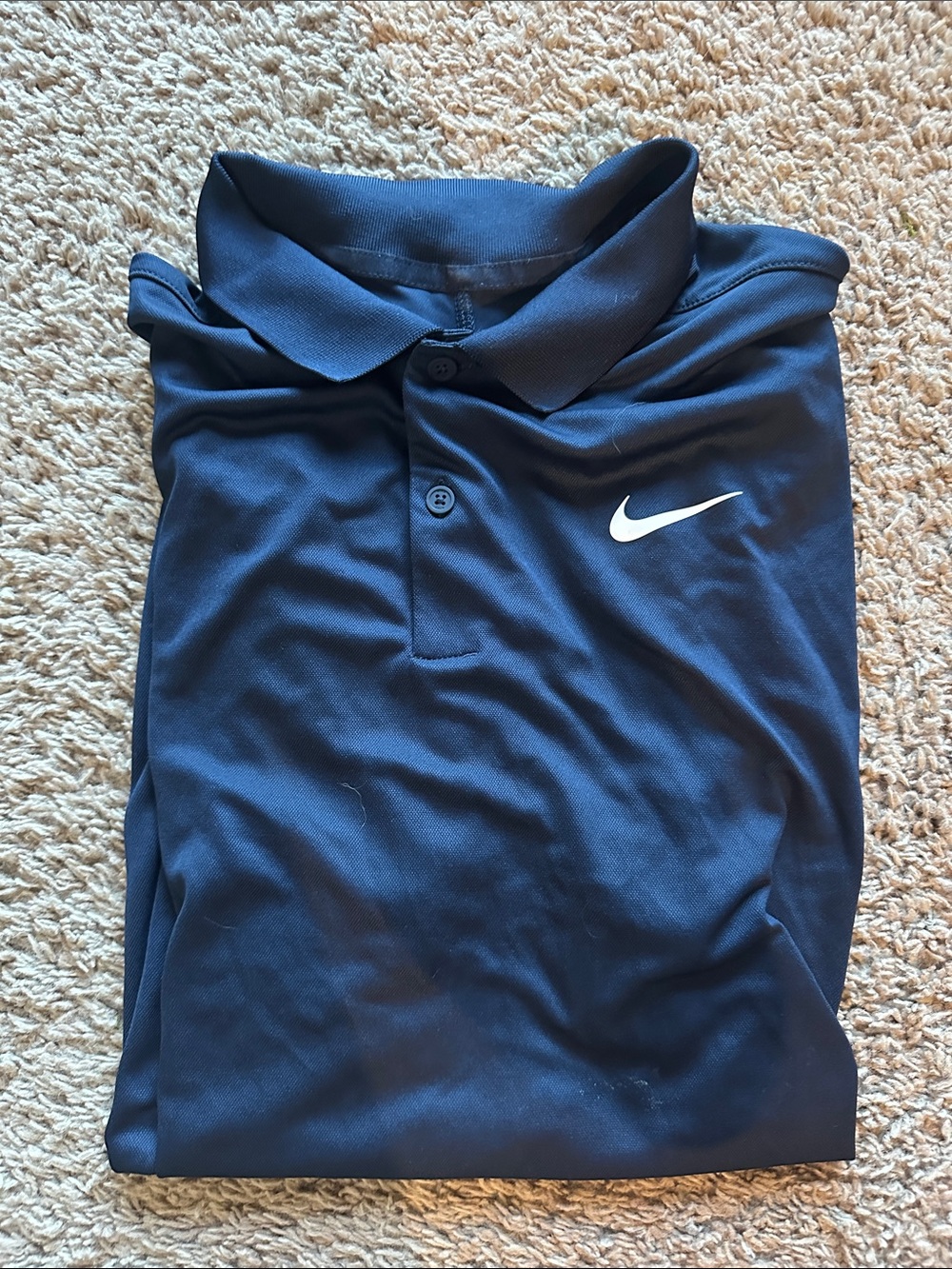 Nike Navy Polo with White Swoosh